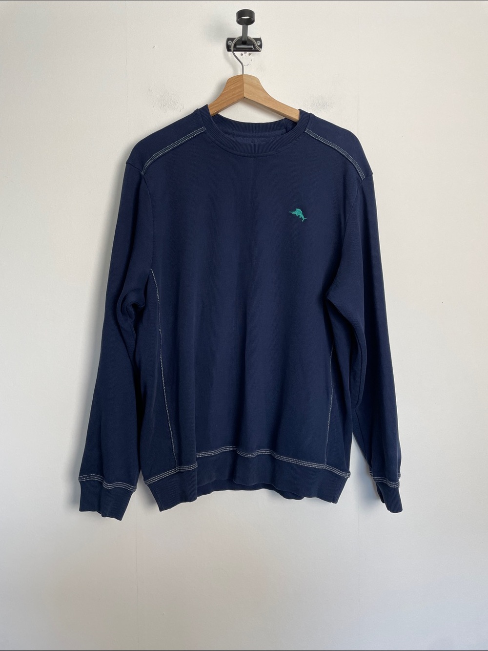 Tommy Bahama Men's M Navy Blue Crewneck Sweatshirt Pullover Casual Outdoor - Picture 2 of 7